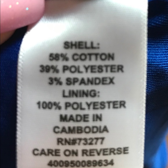 ELLE Women’s Blue & White Fit & Flare Dress - Picture 6 of 6